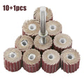 10pcs Flap Wheel Disc Sanding Drill Abrasive Sandpaper 80-600Grit Polishing Grinder For Rotary Tools With 1 Mandrel