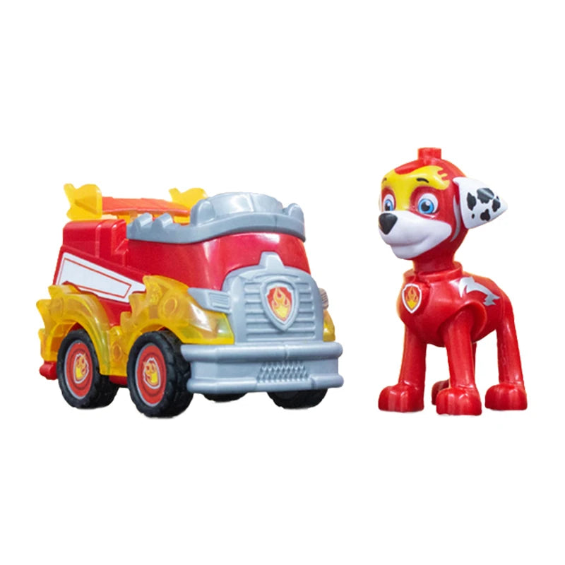 Genuine Paw Patrol PVC Cartoon Model Car 4-6cm Ryder Mashall Chase Rubble Skye Puppy Patrol Toys Figure Children Christmas Gifts