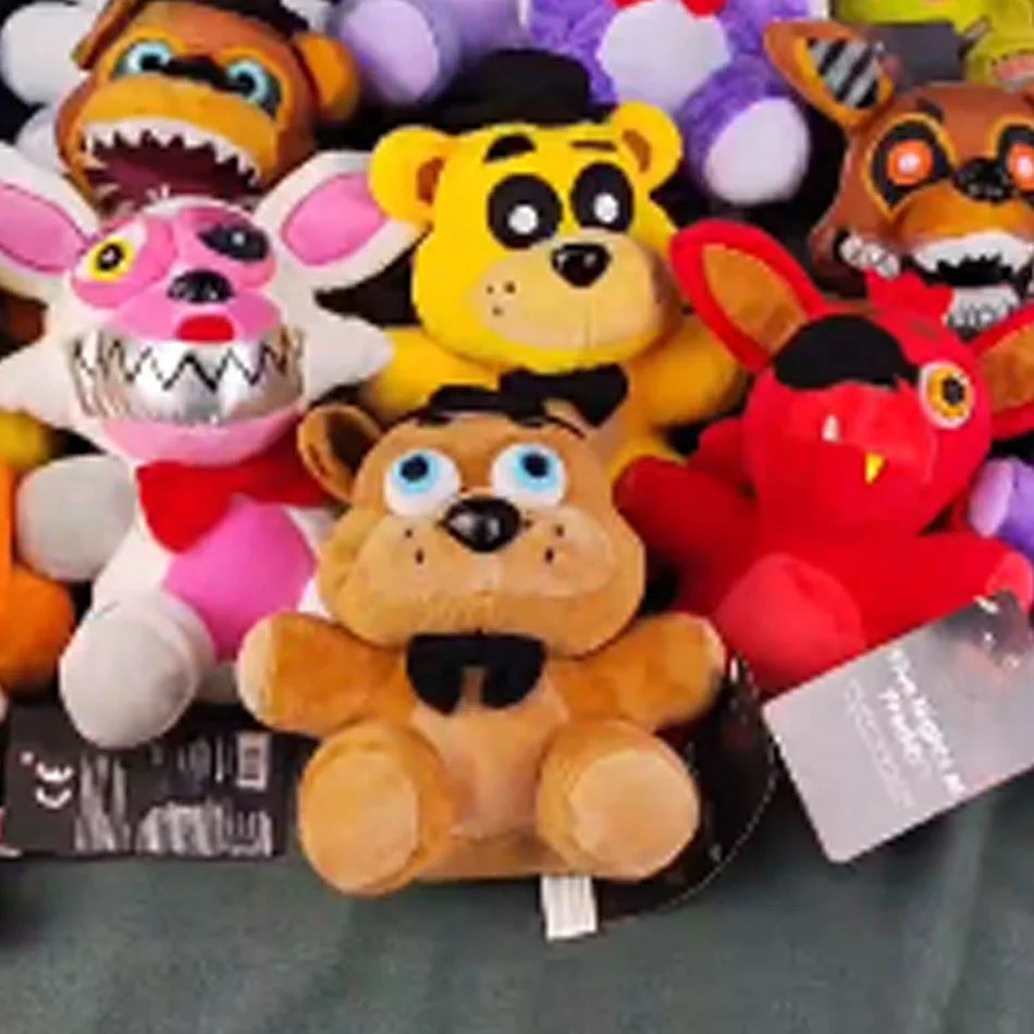 FNAF Five Nights at Freddy's Freddy Fazbear Bonnie Foxy Sundrop Moondrop 18cm Soft Plush Doll Collectible Toy Gifts for Kids