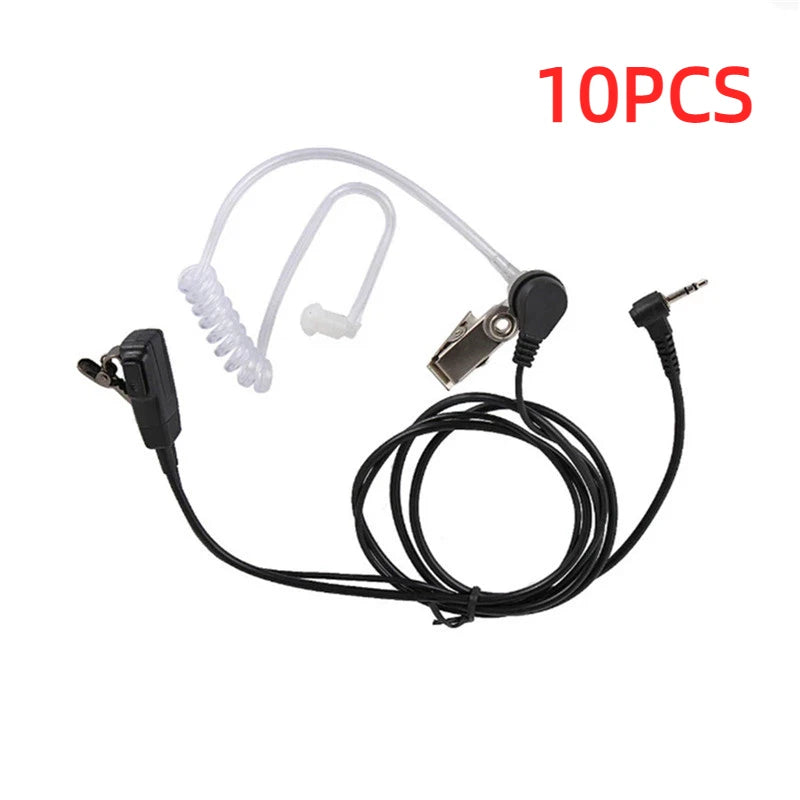 2.5mm Earpiece 1Pin Radio Air Covert Acoustic Tube Earpieces Headset with PTT Mic Compatible with Motorola T5428 TLKR T5 XTR446