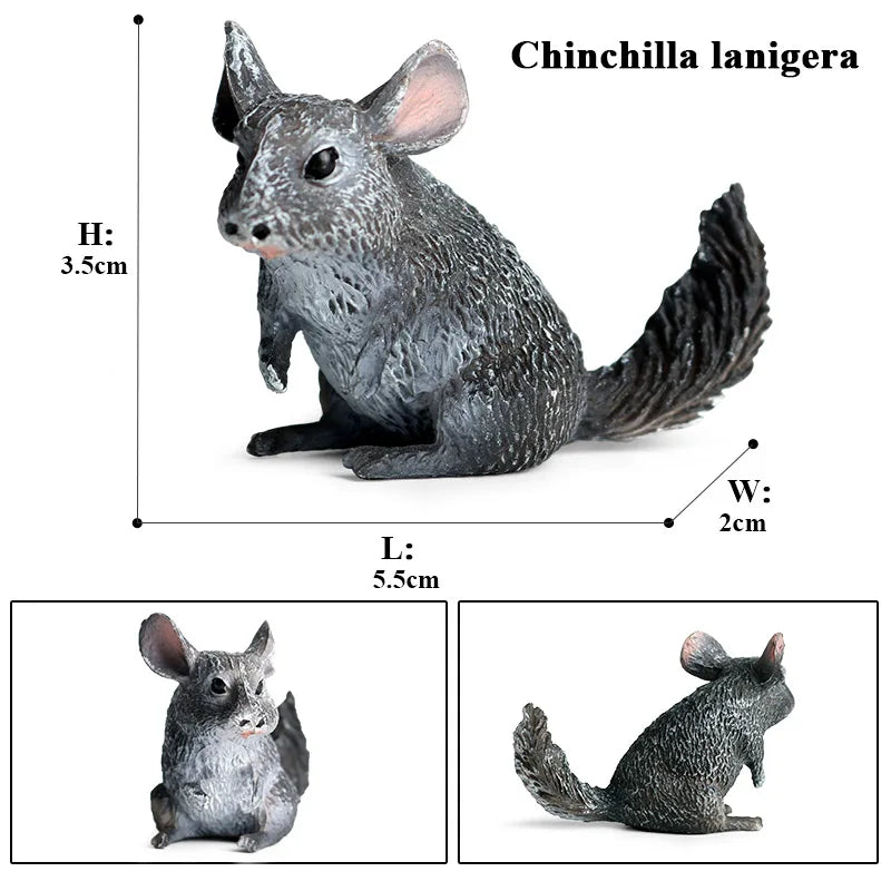 Oenux Simualtion Cute Forest Wild Animals Action Figures Owl Pangolin Manatee Rabbit Model Miniature Cake Toppers Kids Gift Toy