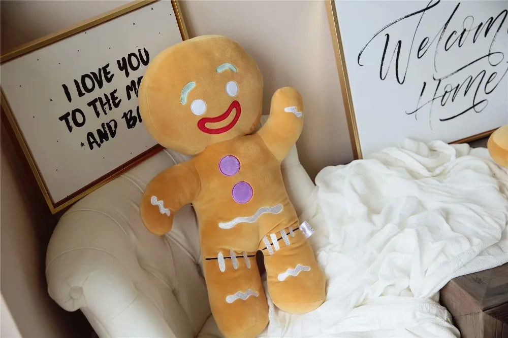 Gingerbread Man Plush Toy Biscuit Peluche Stuffed Cookie Soft Doll Room Decoration Birthday Gifts