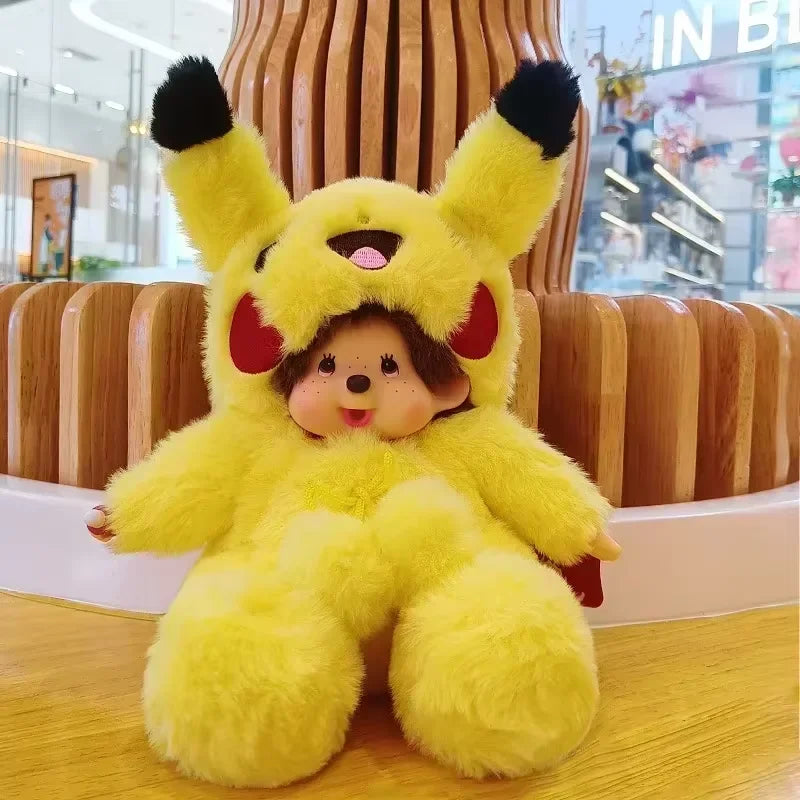 2023 New 20cm Kawaii Cartoon Animation Doll MONCHICHI Children's Birthday Gift Christmas Gift Wedding Supplies Doll