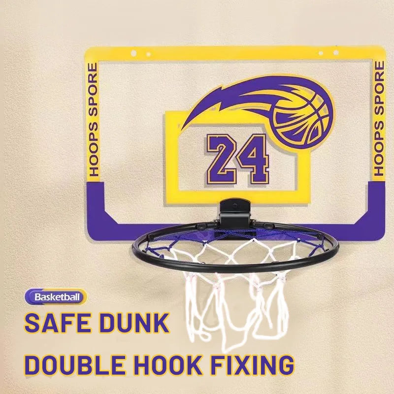 Children's wall mounted silent non porous foldable basketball stand indoor and outdoor activity basketball stand with basketball