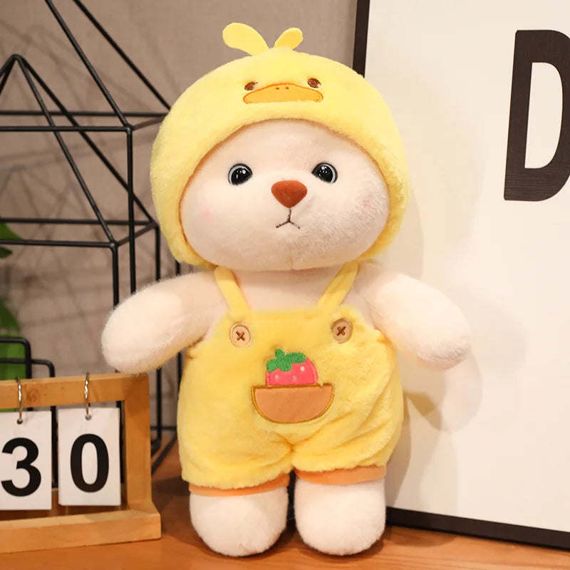 25/35cm Anime Cosplay Joint Bear Plush Toy Cute Stuffed Animals Bunny Duck Shark Pig Plushies Doll Kawaii Soft Toys For Girls