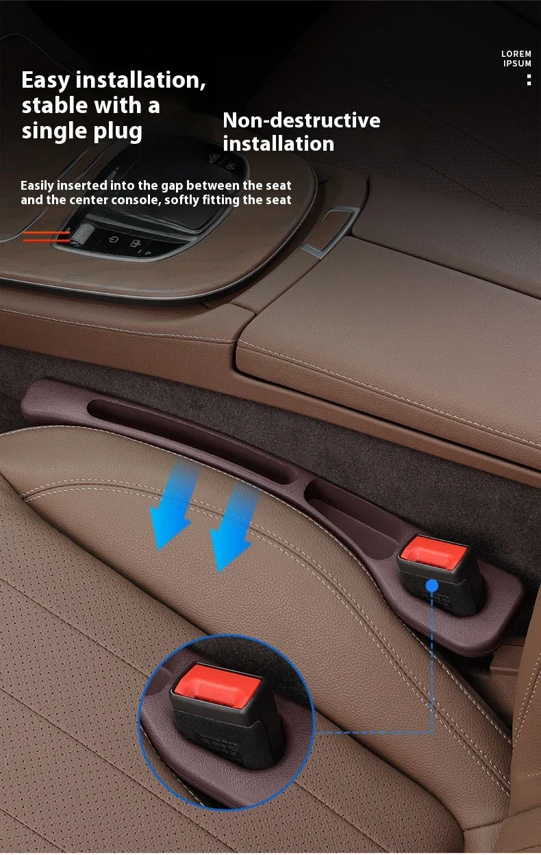 2pcs Creative and Practical Automotive Interior Products: Car Seat Gap Plug, Anti-leak Strip, Multi-functional Storage Box