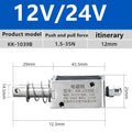 DC12V 24V Through Push Pull Small DC Electromagnet 0520B 0530B 0630B 0730B Strong Pull Switch 5N Stroke Magnet
