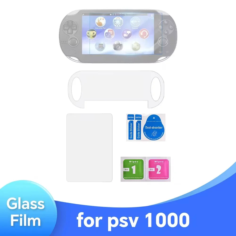 1/2pcs Tempered Glass for Sony PS Vita PSV 1000/PSV 2000 Clear Full HD Screen Protector Front+Back Cover Protective Film Guard