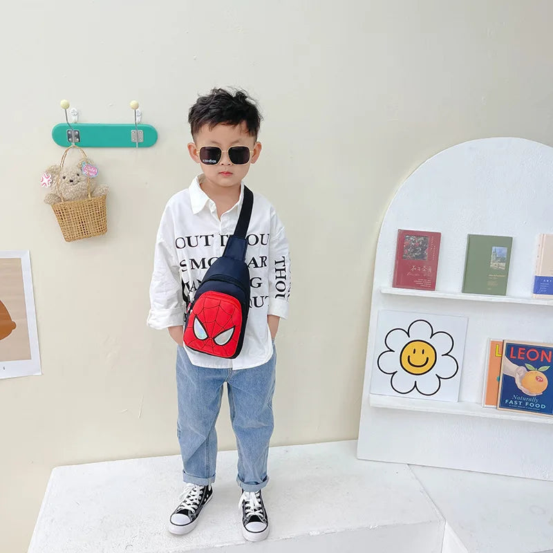 Marvel New Children's Shoulder Backpack Spiderman Pattern Large Capacity Bag Casual Student Boys Girls Bag