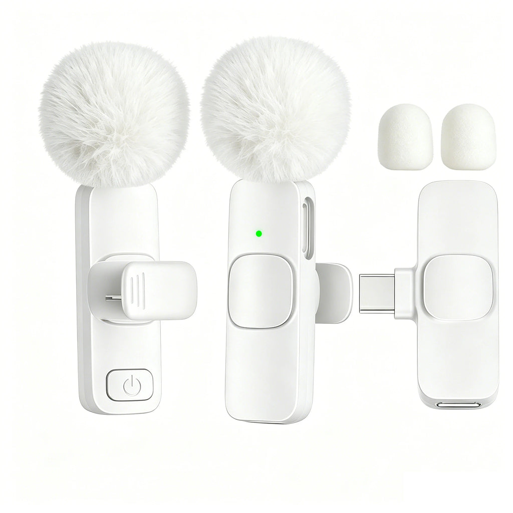 Type-C Port Professional Wireless Lavalier Microphone for Smartphones, Computers and Cameras, Plug and Play