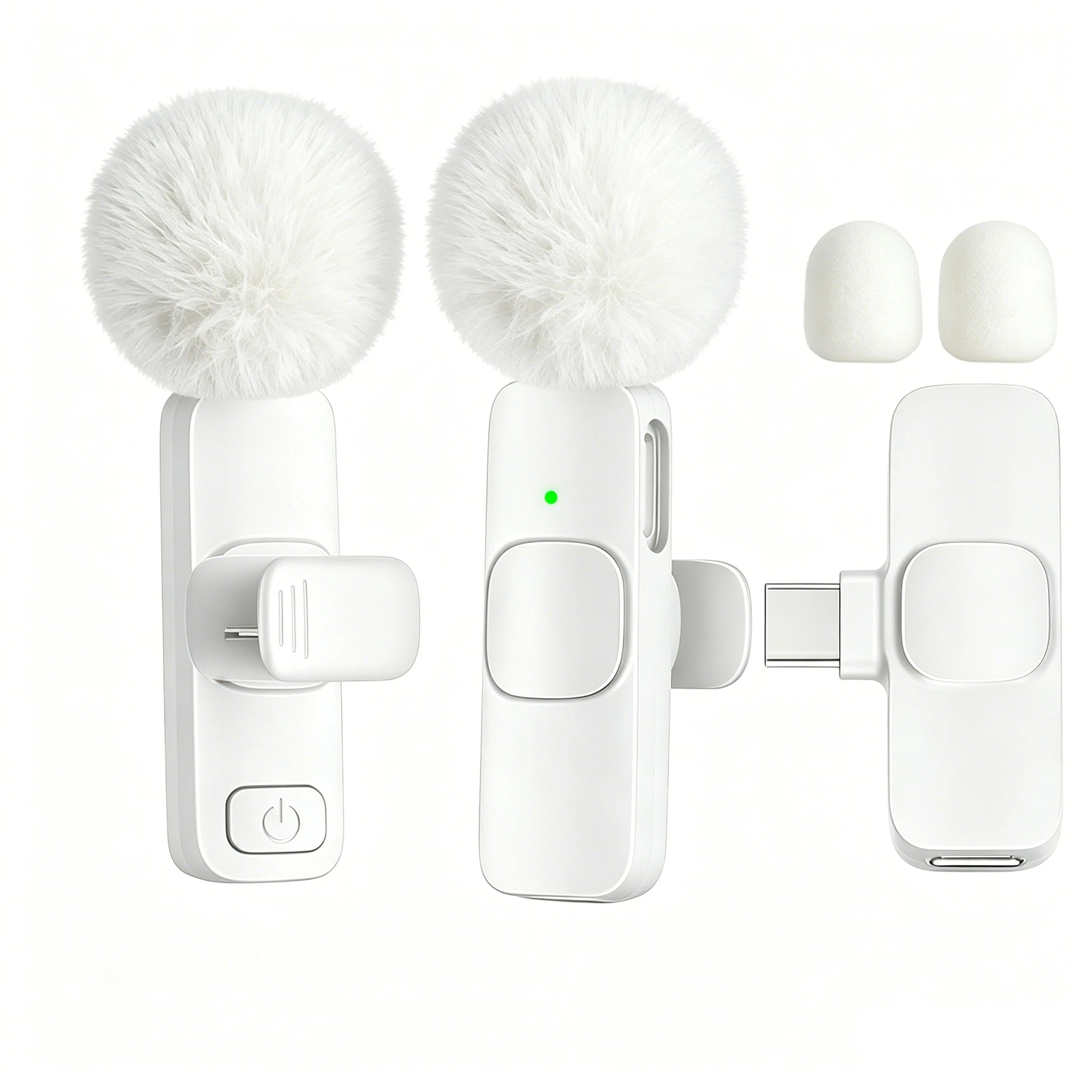 Type-C Port Professional Wireless Lavalier Microphone for Smartphones, Computers and Cameras, Plug and Play
