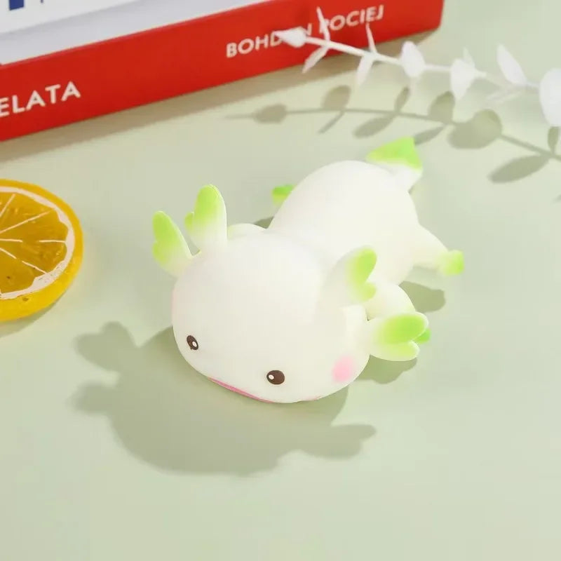 Axolotl Squeeze Ball Cute Fish Relax Cartoon Antistress Squishy Stress Relief Slow Rising For Adult Kids Stretch Toys
