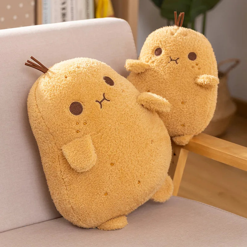 Kawaii Vegetable Potato Plush Pillow New Yellow With Expression Potato Soft Plush Toy Adornment Bedroom Gift For Boys And Girls