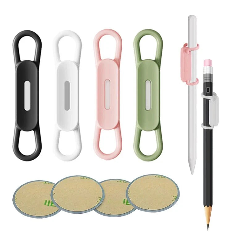 Magnetic Pen Holder Office Whiteboard Adhesive Pencil Hooks Adjustable Silicone Magnet Marker Holder For Refrigerator Blackboard