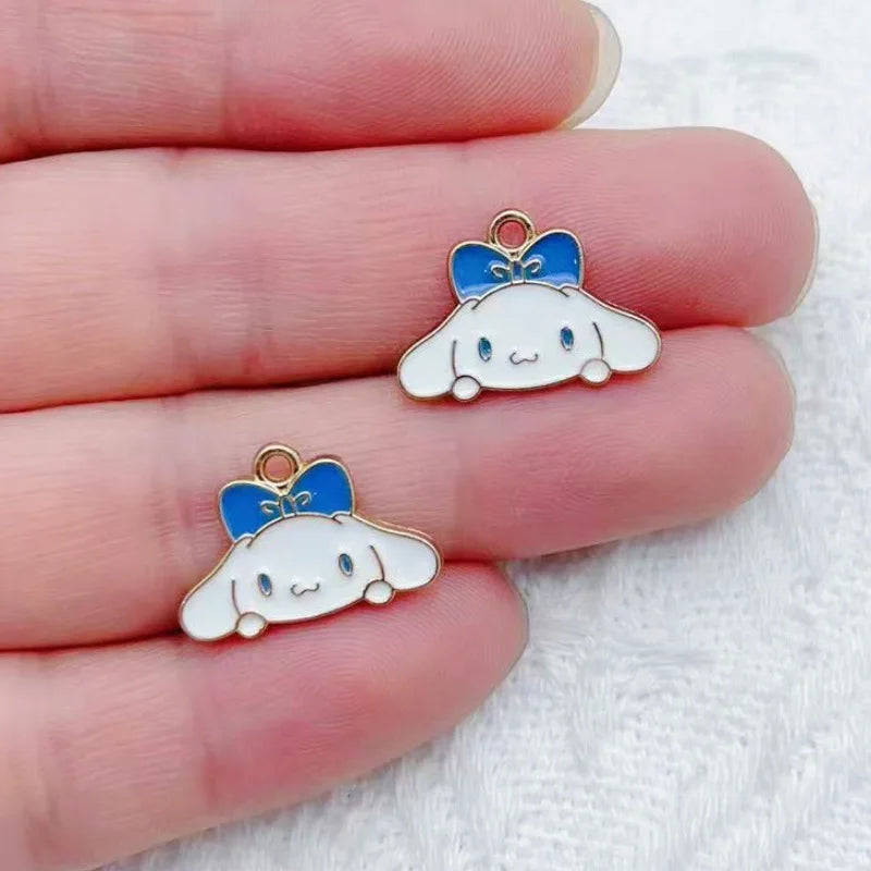 10/14PCS cartoon cute little animal DIY handmade jewelry accessories alloy drip pendant earrings earrings jewelry