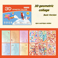 3D Geometric Heteroideus Animal Puzzle Stickers Puzzle Stress Relieving Block Drawing DIY Stickers Basic /Advanced Version/2PCS