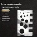 304 Stainless Steel Screw Measuring Gauge Set - Precision Thread Pitch & Bolt Size Caliper Tool | M12 Diameter Ruler | Ideal Fat
