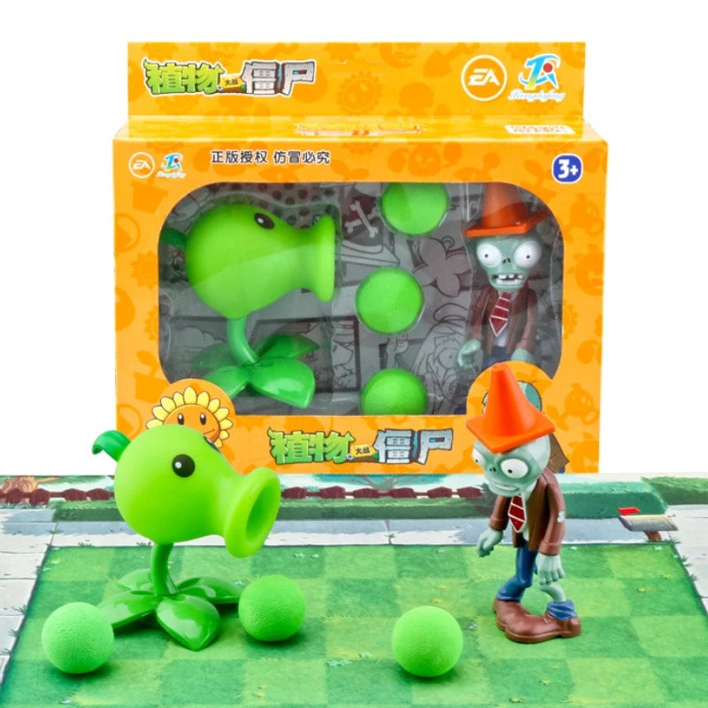 Plants Vs Zombies Cactus Peashooter Coconut Cannon A.K.E.E Character Toys 6 Style Game Figures Soft Silicone Boy Birthday Gift