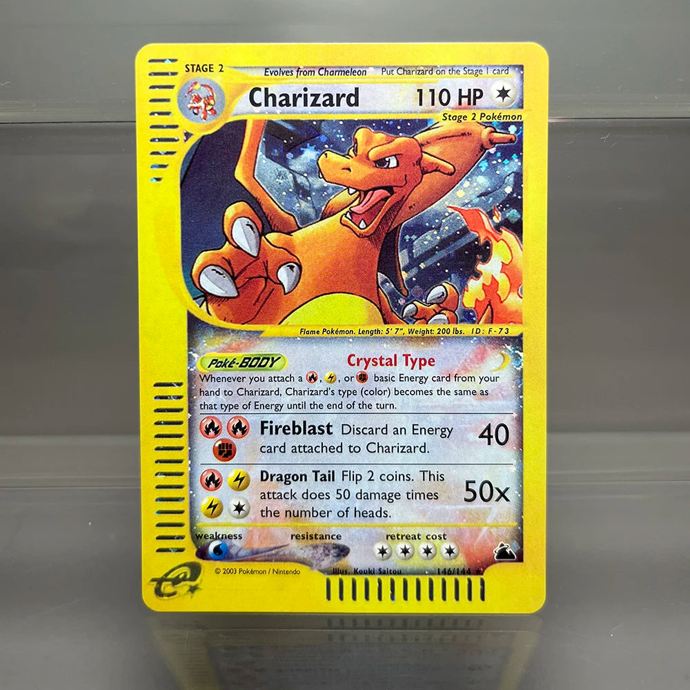 Charizard PTCG Single Collection Card 1st Edition 1996 Vmax Ex Rare Rainbow Card PKM Proxy Cards Toys Gifts