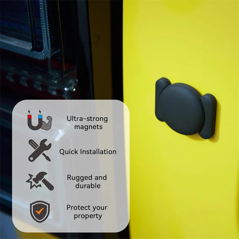 Strong Magnetic Hidden Silicone Holder Case for Apple Airtag Air Tags Car Bike Motorcycle GPS Tracker Anti-lost Mount Soft Cover