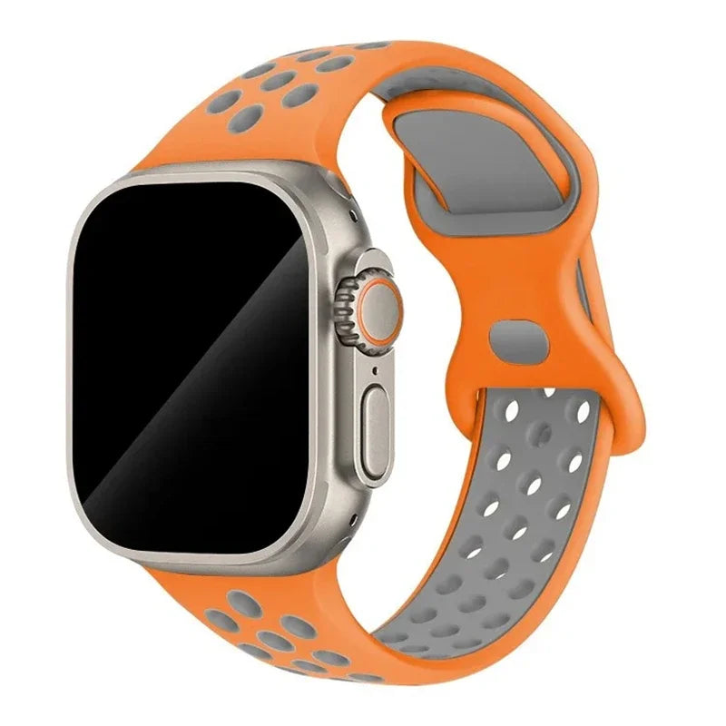 Original Sport Strap for Apple Watch Band 46mm 49mm 45mm 44mm 38 42mm Colored Particles Rubber Band IWatch Ultra 10 9 8 7 6 5 SE