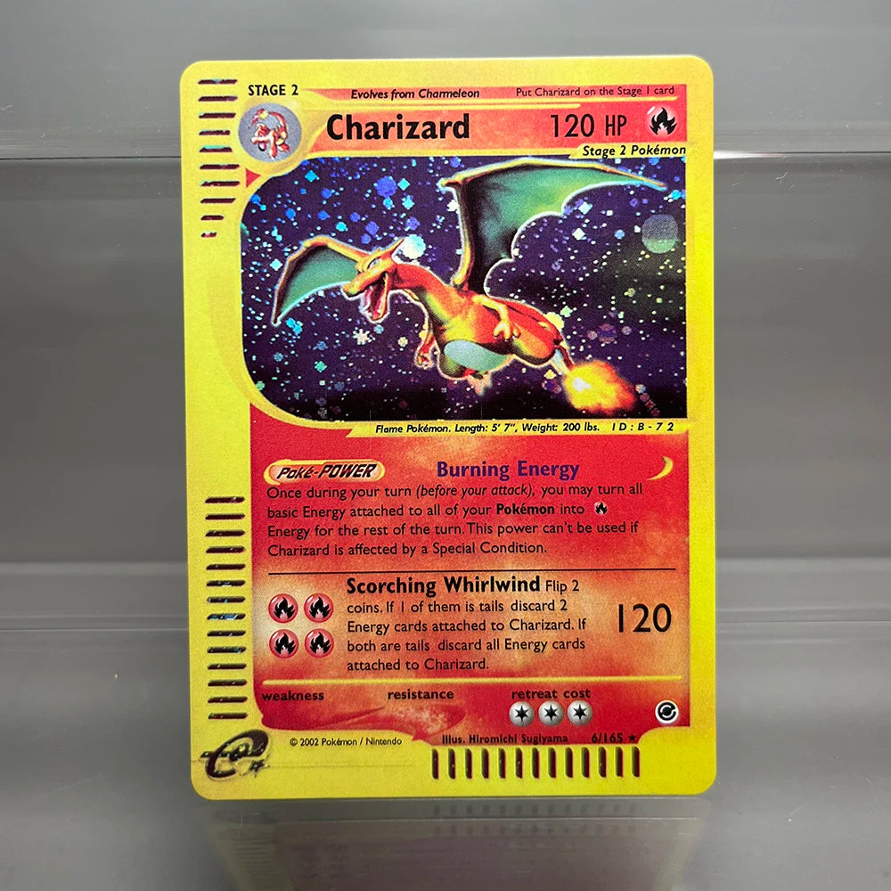 Charizard PTCG Single Collection Card 1st Edition 1996 Vmax Ex Rare Rainbow Card PKM Proxy Cards Toys Gifts