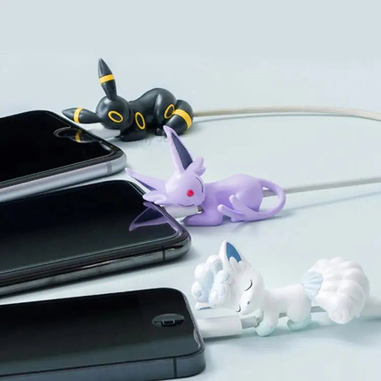 Hot Anime Figure Usb Protective Case Cable Bite Cup Pet Eevee Dolls Cosplay Prop Accessories Toy Gift