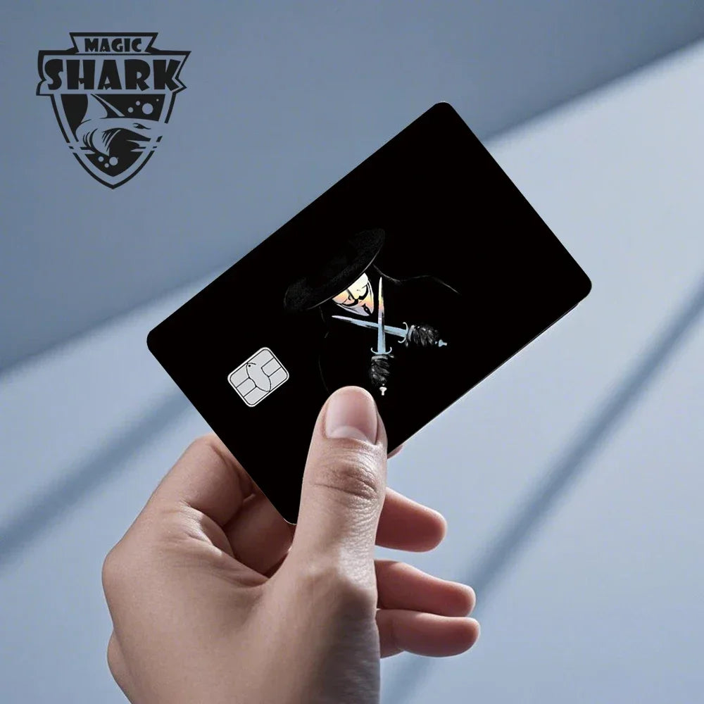 Magic Shark Mcloving Spider Anime Shinny Laser Holographic Matte Skin Film Sticker for Debit Bank Credit Card