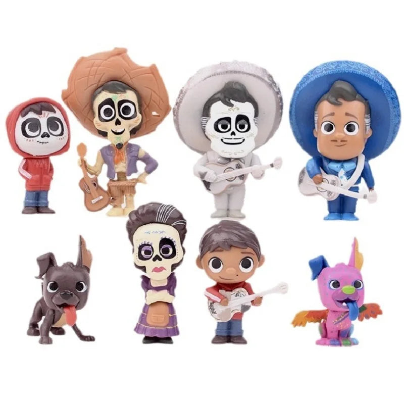 8 Pieces / Set COCO Cartoon Movie Action Figure Vinyl Figurine Collection Model Doll Toys