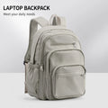 Casual Nylon Backpack, Backpack for Women, Multi-Pocket Design in Light Blue Durable for School, High School and College Bookbag