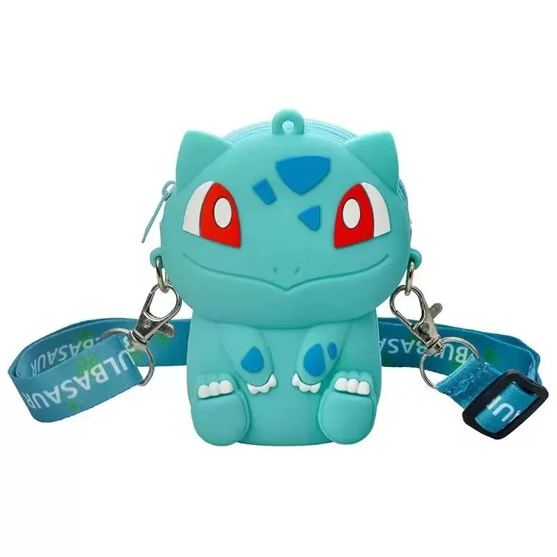Pokemon Pikachu Lovely Fashion Bag Princess Small Storage Silicone Purse Messenger Cartoon Figures Model Toy Children's Gift Bag