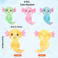 4pcs Colorful Salamander Toys Cute Malt Sugar Filled Stretchy Axolotl Fun Squeeze Birthday Supplies Party Favors Color Random