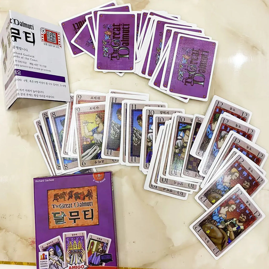 Korean Board Game the Great Dalmuti, Dalmuti Card Game, Dalmuti, Dalmuti Game, with Korean Instructions.