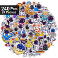 40-240pcs Astronaut Cosmonaut Stickers Cartoon Cute Decals Toy Stationery Guitar Phone Laptop Luggage Car Graffiti Kids Sticker