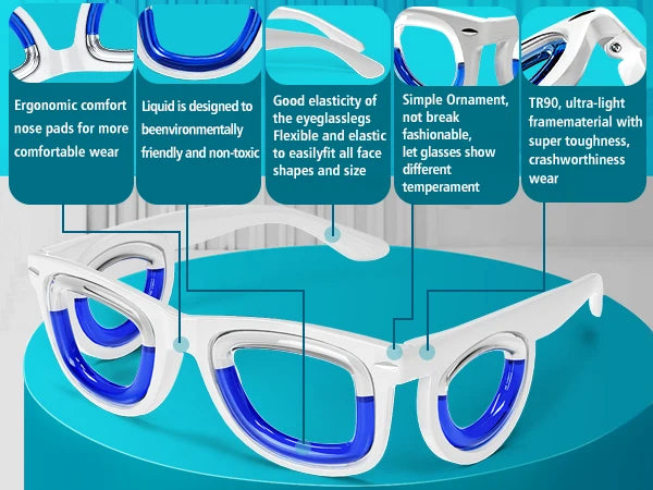 Anti-Motion Sickness Glasses | Ultra-Light Ergonomic Design for Cars/Travel/Cruises | Portable Nausea Relief