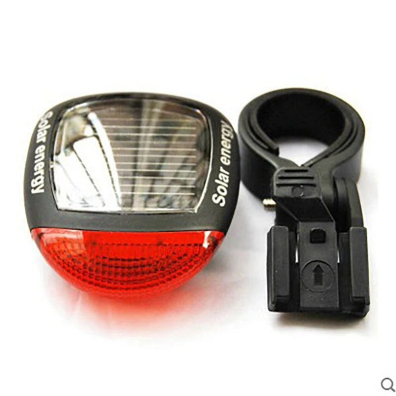 LED Solar Energy Bicycle Tail Light Cycling Safety Rear Lamp Night Riding Warning Taillights Power Bike Rear Lamp