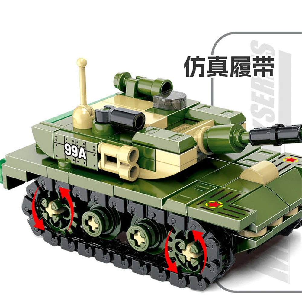 World War 2 WW2 Army Military Soldiers SAWT Soldiers The King Tiger Heavy Tank DIY Model Building Blocks Bricks Children'S Toys