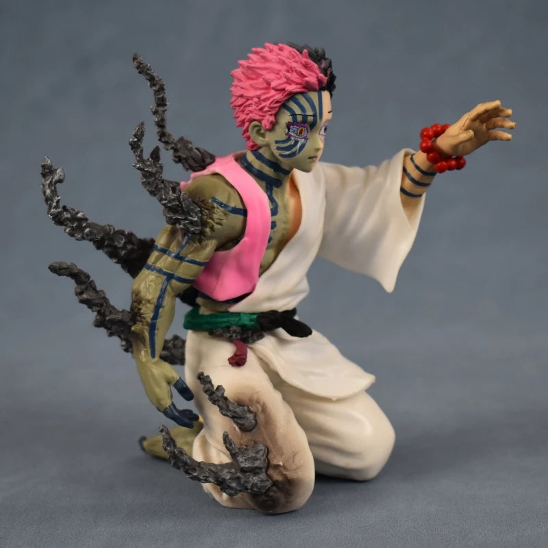 In Stock 13cm Demon Slayer Akaza Hakuji Anime Figure Model Doll Action Figurine Pvc Decoration Peripheral Desktop Ornament Toy