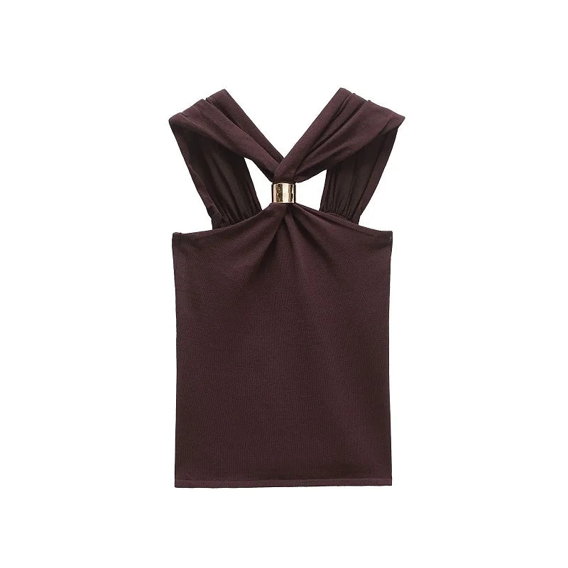 MUJER Halter Corset Top Women off Shoulder Crop Top Female Sexy Backless Tube Tops for Women Summer Camisole Bustier Tops Woman