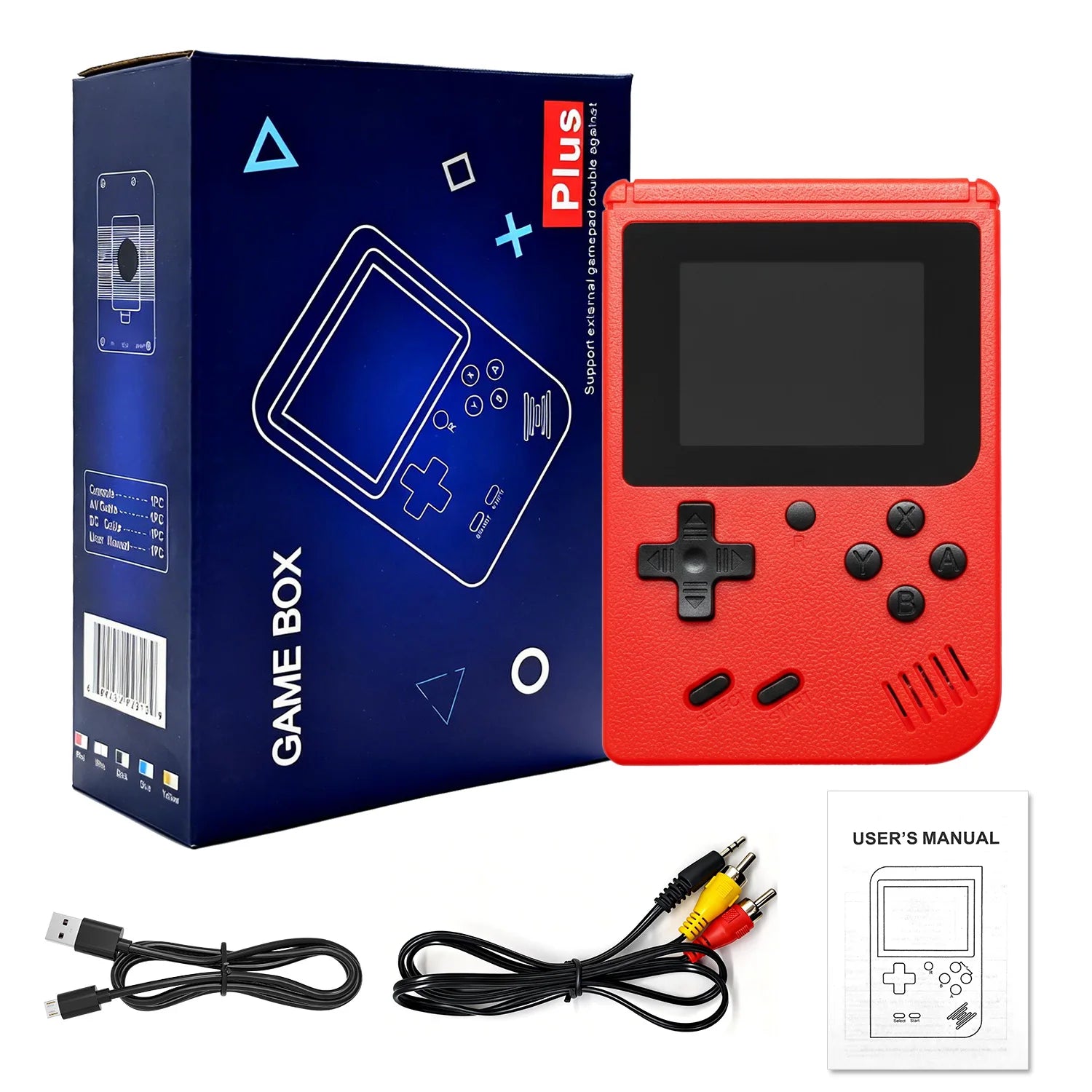 Cute Color Portable Mini Plus Handheld Video Game Console 3.0 Inch Color LCD Kids Color Game Player Built in 500 Games