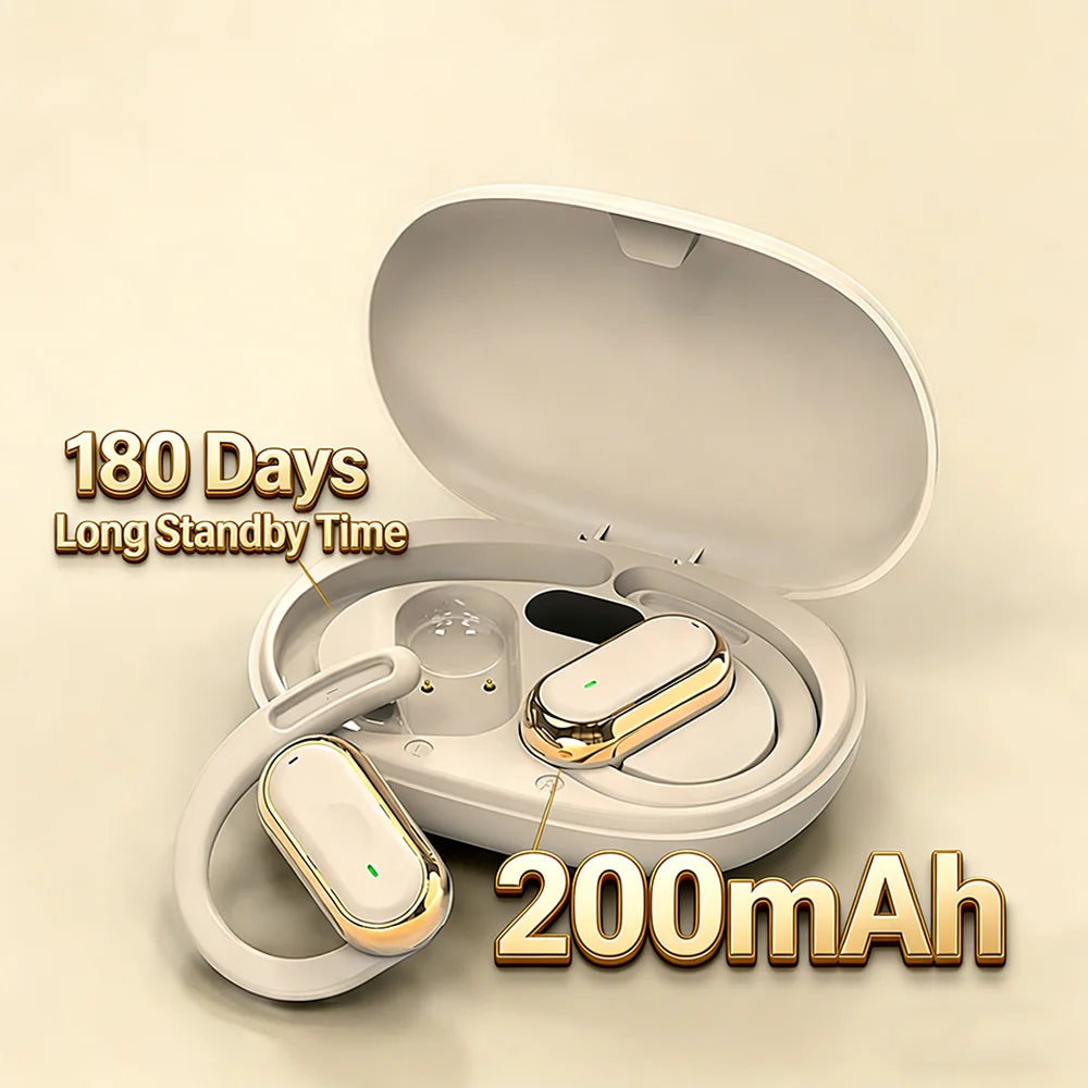 KEBIDUMEI Open-Ear Bluetooth 5.4 Earphones Ear Hook TWS Wireless Headphones IPX6 Waterproof Headsets HiFi Stereo Sports Earbuds