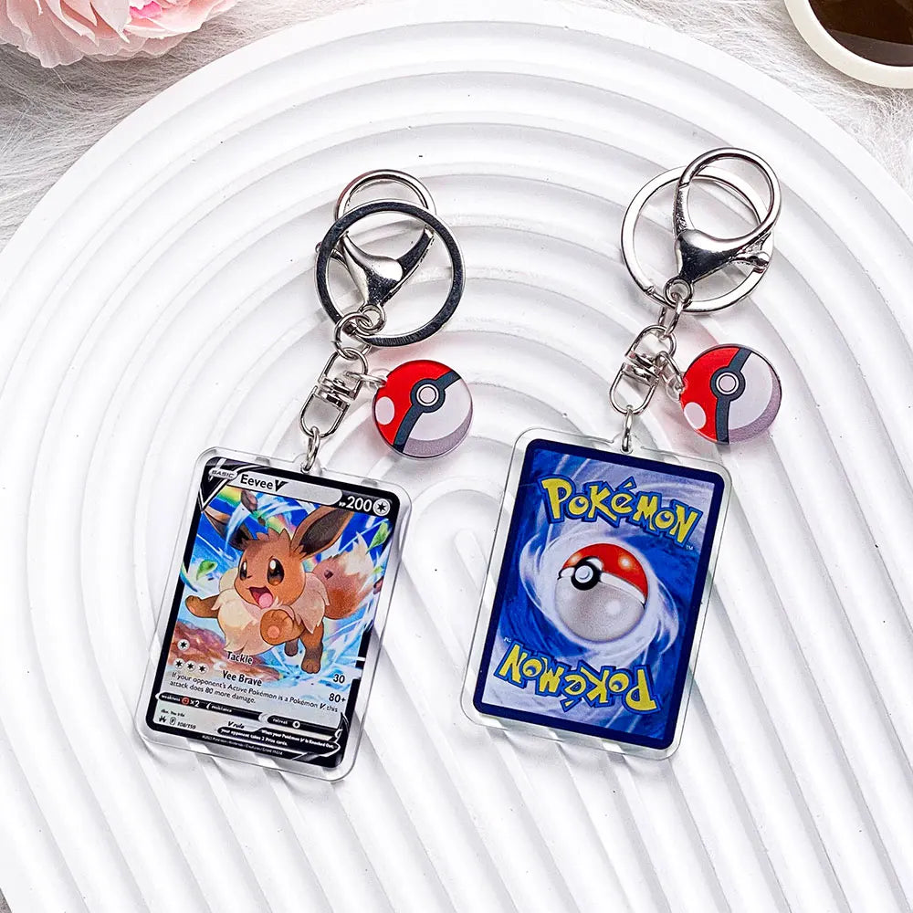 Pokémon Characters Pikachu Bulbasaur Jigglypuff Acrylic Keychain Bag Charms Accessories Backpack Pendant Key Holder Friend Gifts
