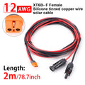 1/2/3M Solar Connector to XT60I- F Adapter 12AWG CableConnect Solar Panel Charge Cable for Solar Generator Portable Power Statio