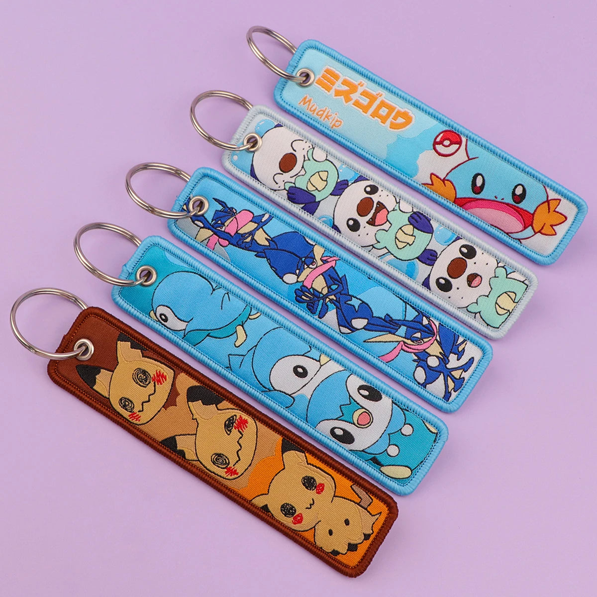 Cute Anime Elf Embroidery Key Fobs Cool Game Key Tags Keychains for Motorcycles Cars Fashion Key Rings Accessories Gifts 1pcs