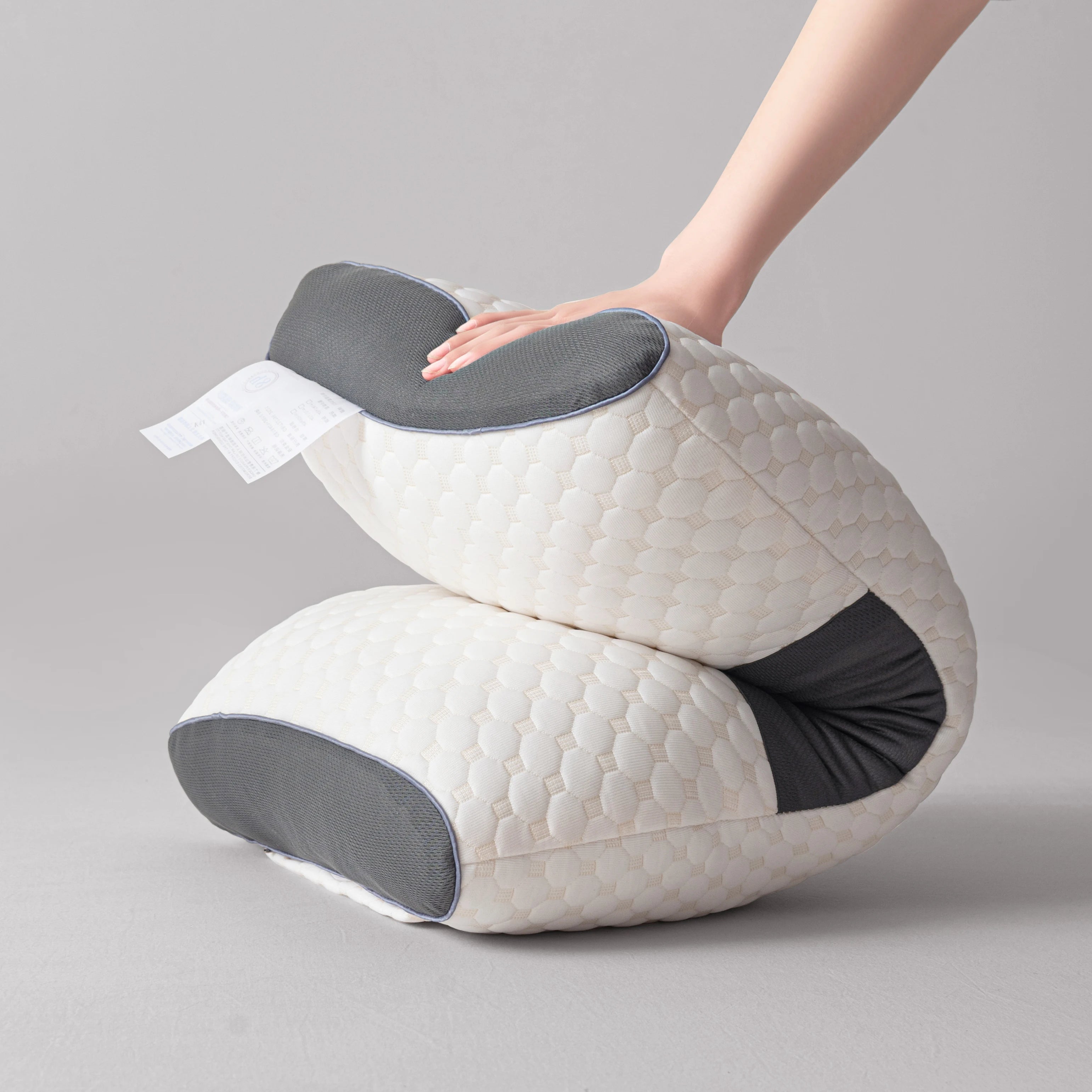 1pc/2pcs Soft Neck Pillow,  Adjustable Ergonomic Orthopedic Contour Support, High Quality Pillow Core, For Sleeping Comfort