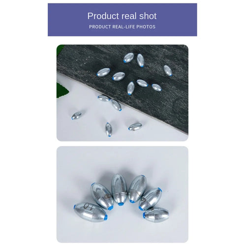 20pcs Fishing Alloy carbon steel material Sinkers Big Hollow Lure Weights Fishing Tackle3g/4g/5g/6g/7g/8g/9g/10g