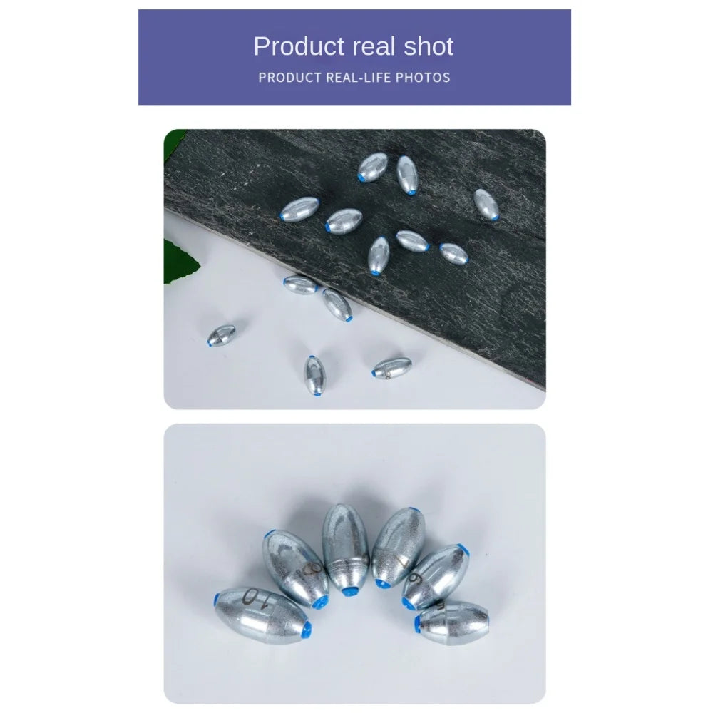 20pcs Fishing Alloy carbon steel material Sinkers Big Hollow Lure Weights Fishing Tackle3g/4g/5g/6g/7g/8g/9g/10g