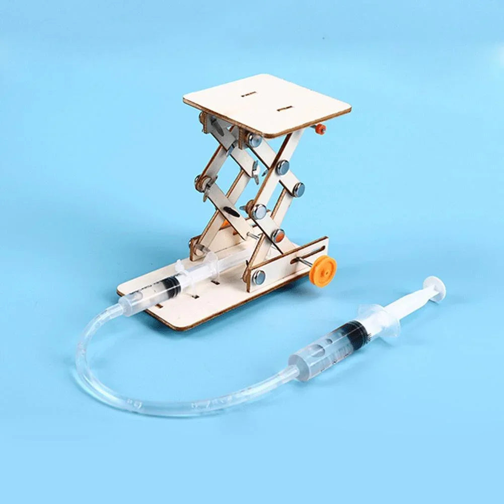 1Set Kids DIY Science Toys Hydraulic Lift Table Model Educational Scientific Experiment Kit for Physics School Projects
