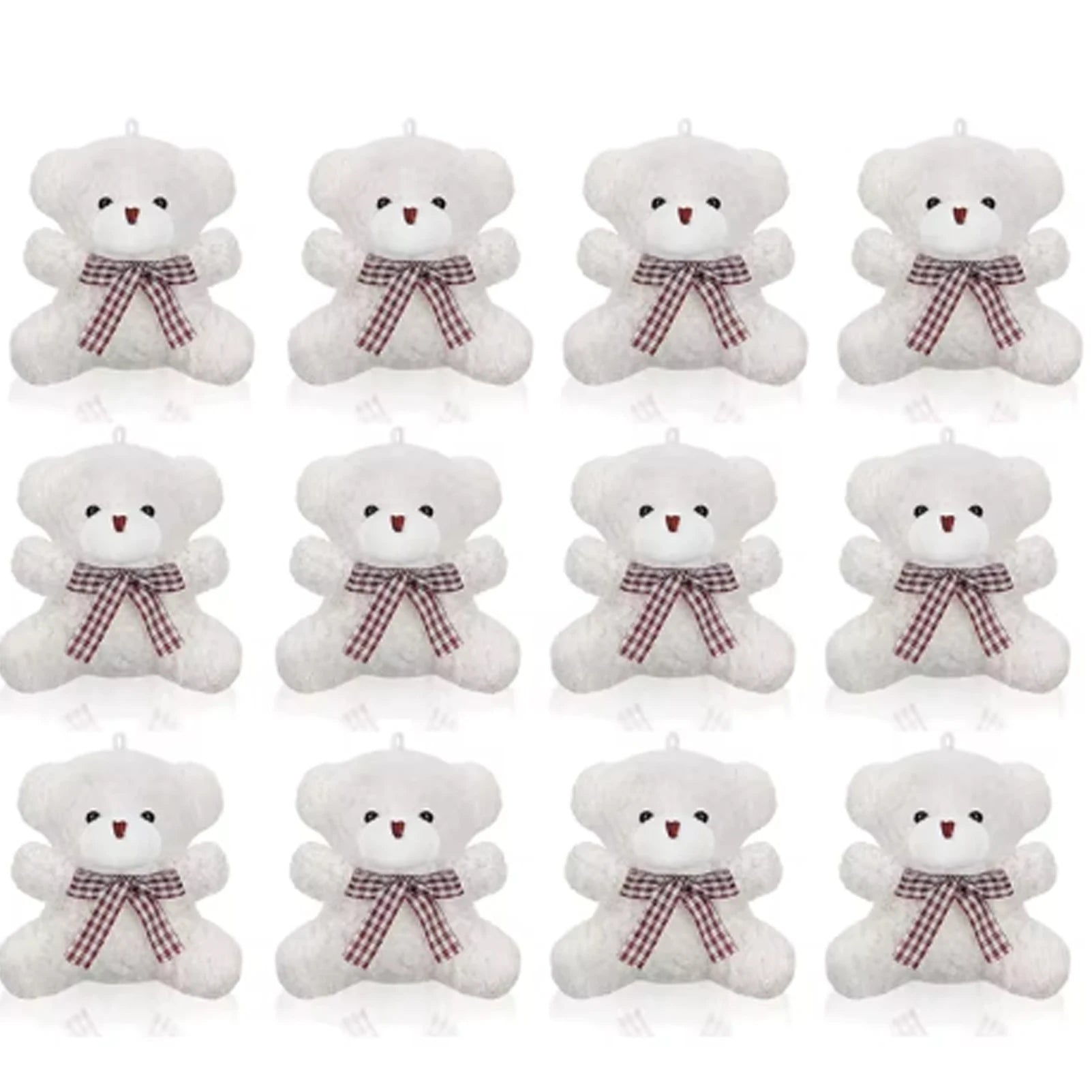 12pcs Bear Baby Shower Favors For Guest Mini Toy Bear Keychains Thank You Tags Organza Bag Baby Shower Gifts Birthday Parties