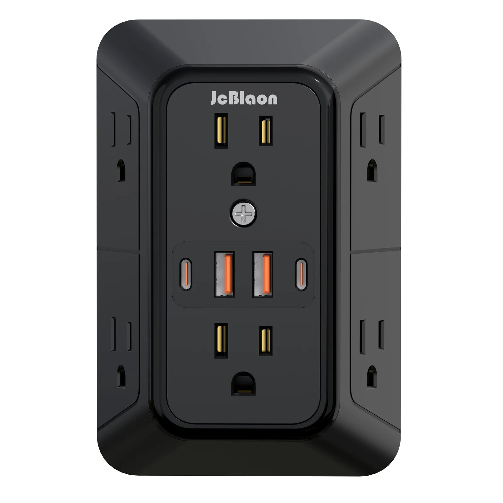 US Plug Power Strip Multitap 6 AC Outlets 2 USB 2 Type C Port Charge Electrical Socket Network Filter Fast Charging Home Office